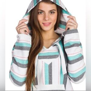 Original Señor Lopez Striped Baja Pullover Hoodie Size Small